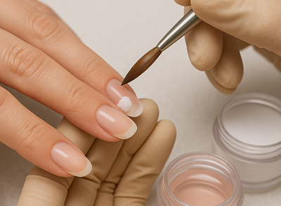 アクリルリペア（パウダー＆リキッド）でのネイルリペア方法